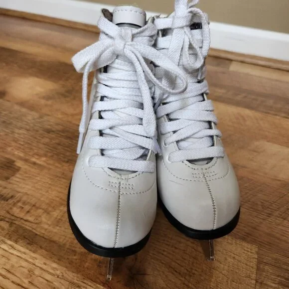 DBX White Girls Ice Skates Size 12J - Picture 4 of 16